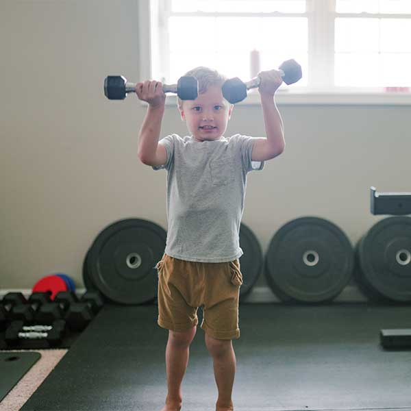 Little boy on kids training